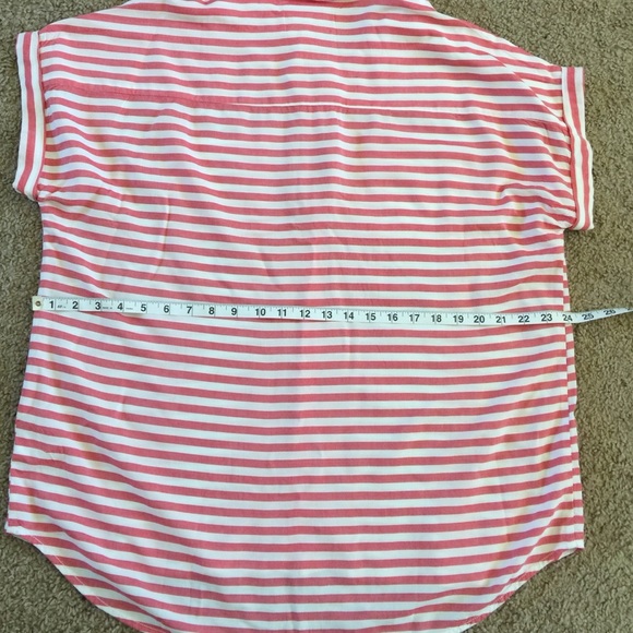 Beach Lunch Lounge- Button Down Striped Blouse - Picture 7 of 8